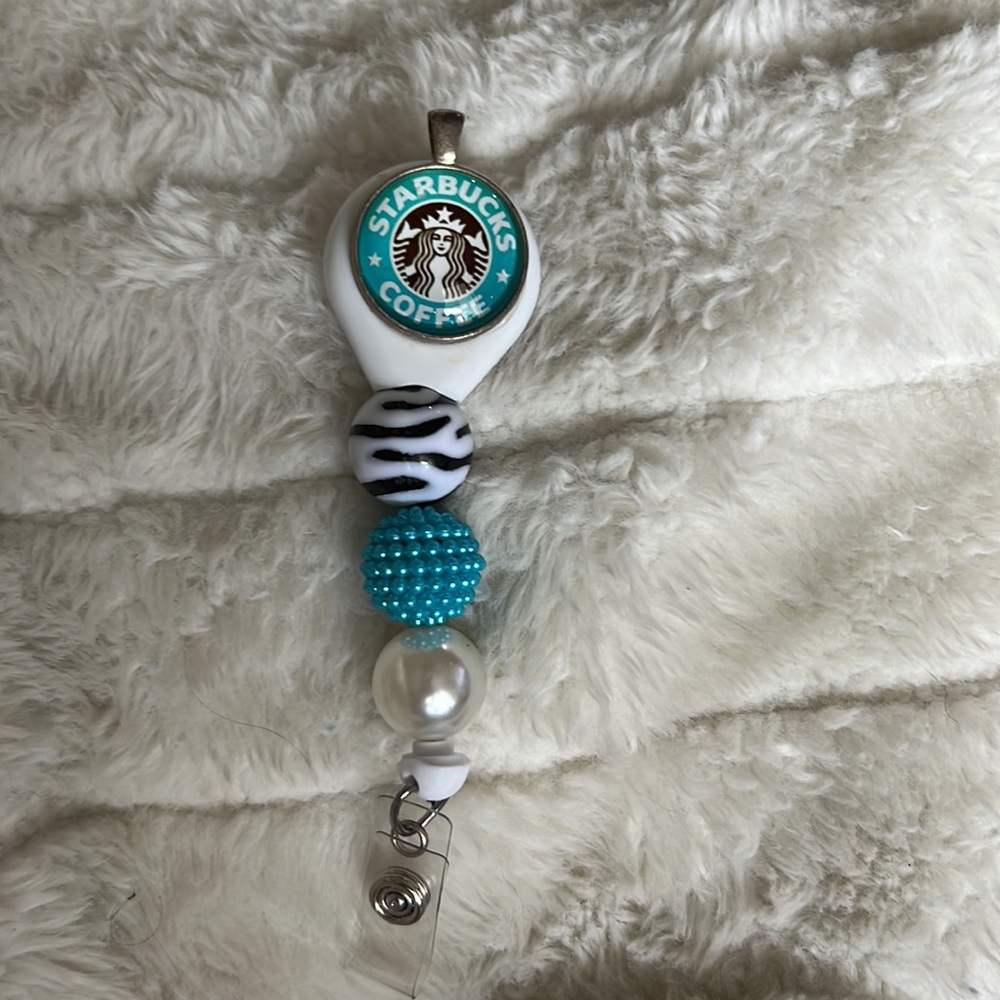 Badge reel for the coffee lover